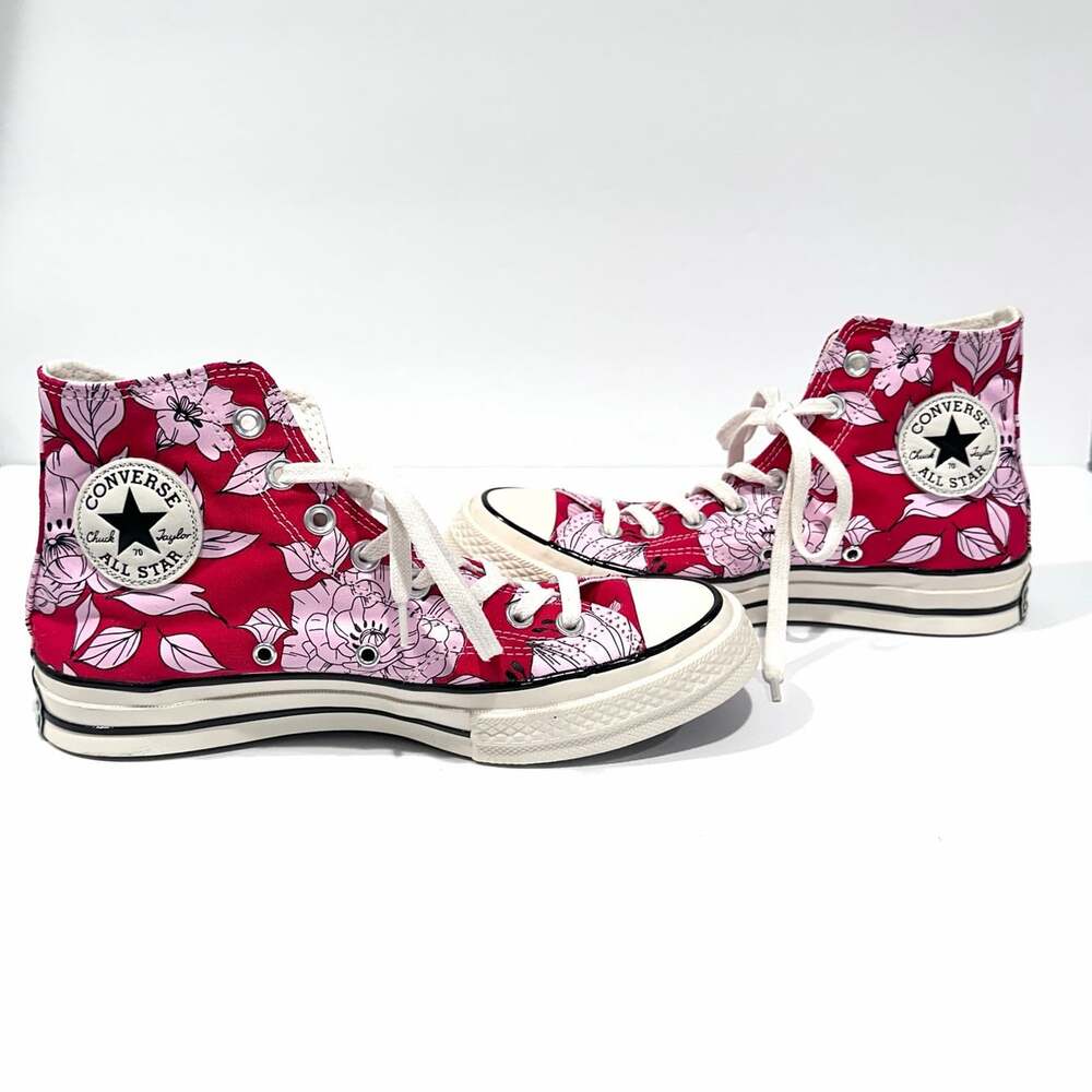 Converse Chuck Taylor All Star Vintage Cherry Blossom High Top Sneakers - Picture 5 of 8